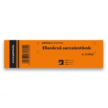 Nyomtatvány ellenőrző sorszámtömb PÁTRIA D2 100 lapos 146x40 mm zöld