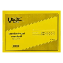 Nyomtatvány személygépkocsi menetlevél VECTRALINE A/4 fekvő 100 lapos