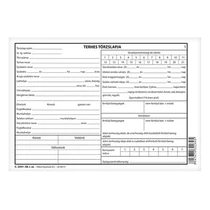 Nyomtatvány terhes törzslap 6 lapos A/5 fekvő Nyomtatvány terhes törzslap 6 lapos A/5 fekvő