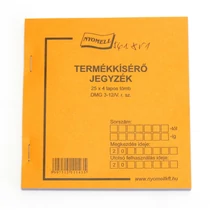 Nyomtatvány termékkisérő jegyzék Nyomtatvány termékkisérő jegyzék