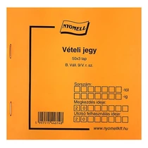 Nyomtatvány vételi jegy 50x3 lapos
