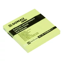 Öntapadós jegyzettömb DONAU ECO 76x76 mm 100 lap sárga Öntapadós jegyzettömb DONAU ECO 76x76 mm 100 lap sárga