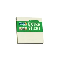 Öntapadós jegyzettömb STICK`N extra erős 76x76mm újrahasznosított pasztell sárga 90 lap Öntapadós jegyzettömb STICK`N extra erős 76x76mm újrahasznosított pasztell sárga 90 lap