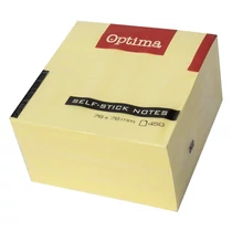 Öntapadós jegyzettömb OPTIMA 75x75mm sárga 450 lap