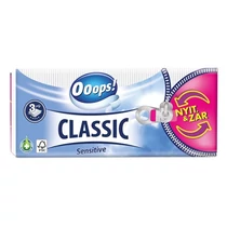 Papírzsebkendő OOOPS! Classic Sensitive 3 rétegű 90 darabos Papírzsebkendő OOOPS! Classic Sensitive 3 rétegű 90 darabos