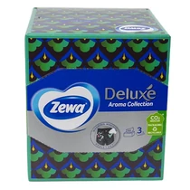 Papírzsebkendő ZEWA Deluxe 3 rétegű 60 darabos dobozos Aroma Collection Papírzsebkendő ZEWA Deluxe 3 rétegű 60 darabos dobozos Aroma Collection