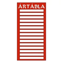 Piktogram ártábla 15 rek. piros Piktogram ártábla 15 rek. piros
