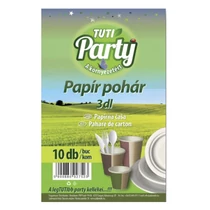Pohár eldobható papír TUTI Party 3dl 10 darab/csomag