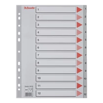 Regiszter ESSELTE A/4 műanyag 1-12