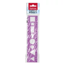 Sablon vonalzó OPTIMA 20cm