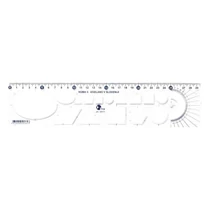 Sablon vonalzó OPTIMA átlátszó 30cm
