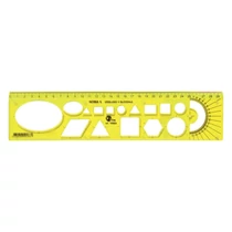 Sablon vonalzó OPTIMA hajlékony sárga 30cm