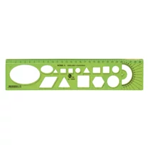 Sablon vonalzó OPTIMA hajlékony zöld 30cm