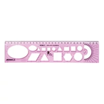 Sablon vonalzó OPTIMA pink 30cm Sablon vonalzó OPTIMA pink 30cm