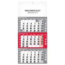 Speditőr naptár REALSYSTEM 1 tömbös 3 havi piros üres fejrész 2026. Speditőr naptár REALSYSTEM 1 tömbös 3 havi piros üres fejrész 2026.