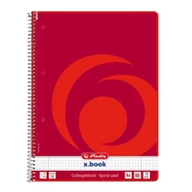 Spirálfüzet kockás HERLITZ A/4 80 lapos perforált lyukasztott Spirálfüzet kockás HERLITZ A/4 80 lapos perforált lyukasztott