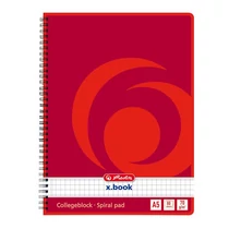 Spirálfüzet kockás HERLITZ A/5 80 lapos perforált lyukasztott Spirálfüzet kockás HERLITZ A/5 80 lapos perforált lyukasztott