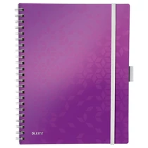 Spirálfüzet kockás LEITZ Wow Active A/4 80 lapos lila Spirálfüzet kockás LEITZ Wow Active A/4 80 lapos lila