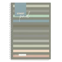 Spirálfüzet kockás STREET Pad A/4 100 lapos sötét csíkos Spirálfüzet kockás STREET Pad A/4 100 lapos sötét csíkos