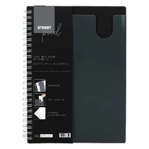 Spirálfüzet kockás STREET Pad A/4 80 lapos fekete Spirálfüzet kockás STREET Pad A/4 80 lapos fekete
