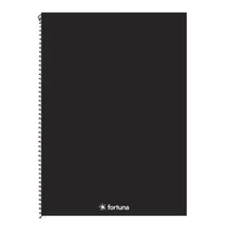 Spirálfüzet kockás FORTUNA Monocolor A/4 70 lapos fekete