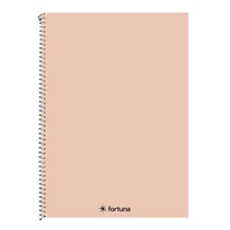 Spirálfüzet kockás FORTUNA Monocolor A/4 70 lapos pasztell barack