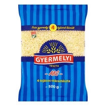 Száraztészta ABC GYERMELYI 4 tojásos 500 g Száraztészta ABC GYERMELYI 4 tojásos 500 g