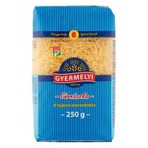 Száraztészta cérnácska GYERMELYI 8 tojásos 250 g Száraztészta cérnácska GYERMELYI 8 tojásos 250 g