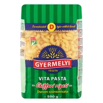 Száraztészta szarvacska GYERMELYI Vita Pasta durum 500 g Száraztészta szarvacska GYERMELYI Vita Pasta durum 500 g