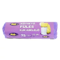 Szemeteszsák KELLY köthető füles 70x90 cm 75L 15 darabos Szemeteszsák KELLY köthető füles 70x90 cm 75L 15 darabos