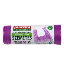 Szemeteszsák MAZZINI 60L újrahasznosított köthető füles 15 darabos Szemeteszsák MAZZINI 60L újrahasznosított köthető füles 15 darabos