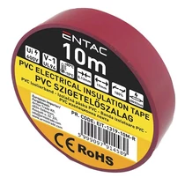 Szigetelőszalag ENTAC 19mmx10m piros Szigetelőszalag ENTAC 19mmx10m piros