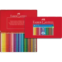 Színes ceruza FABER-CASTELL Grip háromszögletű fémdobozos 36 darabos készlet