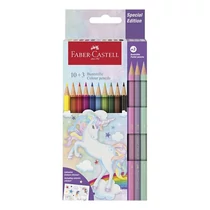 Színes ceruza FABER-CASTELL kastélyos Unikornis matricával 10 darabos + 3 darab pasztell színes ceruzával Színes ceruza FABER-CASTELL kastélyos Unikornis matricával 10 darabos + 3 darab pasztell színes ceruzával