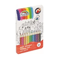 Színes ceruza FIORELLO háromszögletű fémdobozos 12 darabos Színes ceruza FIORELLO háromszögletű fémdobozos 12 darabos