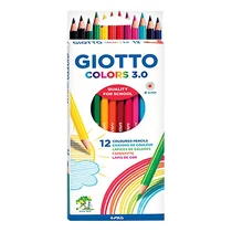 Színes ceruza GIOTTO Colors 3.0 hatszögletű 12 darabos készlet