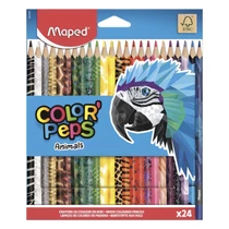 Színes ceruza MAPED Color Peps Animals háromszögletű 24 darabos készlet