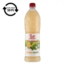 Szörp PÖLÖSKEI Syrup Citrom-menta cukorral és édesítőszerrel 25% gyümölcstartalommal 1L DRS