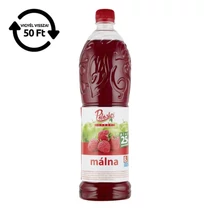 Szörp PÖLÖSKEI Syrup Málna cukorral és édesítőszerrel 25% gyümölcstartalommal 1L DRS