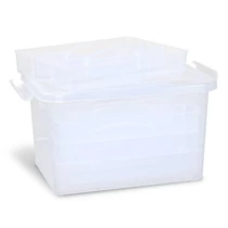 Tárolódoboz PRIMO 25,5x17x14,5 cm műanyag 4 db elválasztó tálcával Tárolódoboz PRIMO 25,5x17x14,5 cm műanyag 4 db elválasztó tálcával