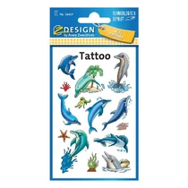 Tetoválás matrica AVERY delfinek tengeri csillagok Tetoválás matrica AVERY delfinek tengeri csillagok