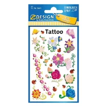 Tetoválás matrica AVERY színes virágok Tetoválás matrica AVERY színes virágok