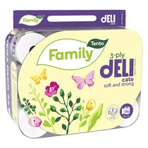 Toalettpapír TENTO Deli fehér 24 tekercses 3 rétegű Toalettpapír TENTO Deli fehér 24 tekercses 3 rétegű