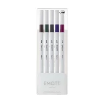 Tűfilc UNI EMOTT 5 darabos 0,4mm (sötétbarna, khaki,  szürke, lila, ametiszt) Tűfilc UNI EMOTT 5 darabos 0,4mm (sötétbarna, khaki,  szürke, lila, ametiszt)