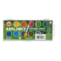 Vízfesték KOH-I-NOOR brillant aquarell kerek 12 darabos Vízfesték KOH-I-NOOR brillant aquarell kerek 12 darabos