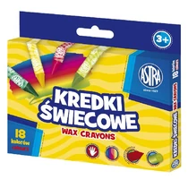 Zsírkréta ASTRA kerek hegyezett törésálló 18 színű Zsírkréta ASTRA kerek hegyezett törésálló 18 színű