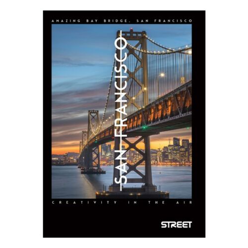 Füzet STREET Bridges A/5 50 lapos kockás
