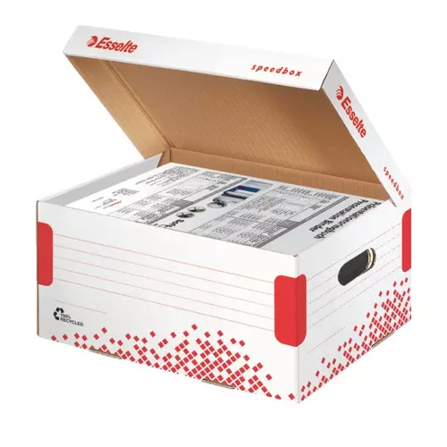 Archiváló konténer dobozoknak ESSELTE Speedbox S 355x193x252 mm felfelé nyíló tetővel fehér