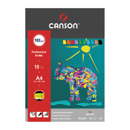 Fotókarton CANSON színes A/4 160 gr 10 ív/tömb