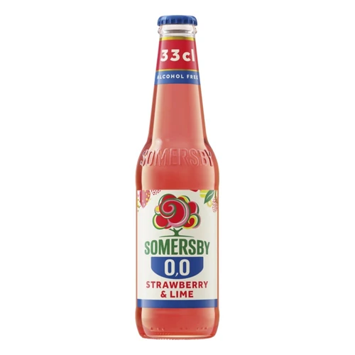 Alkoholmentes cider SOMERSBY Strawberry&Lime 0,0% 0,33L DRS